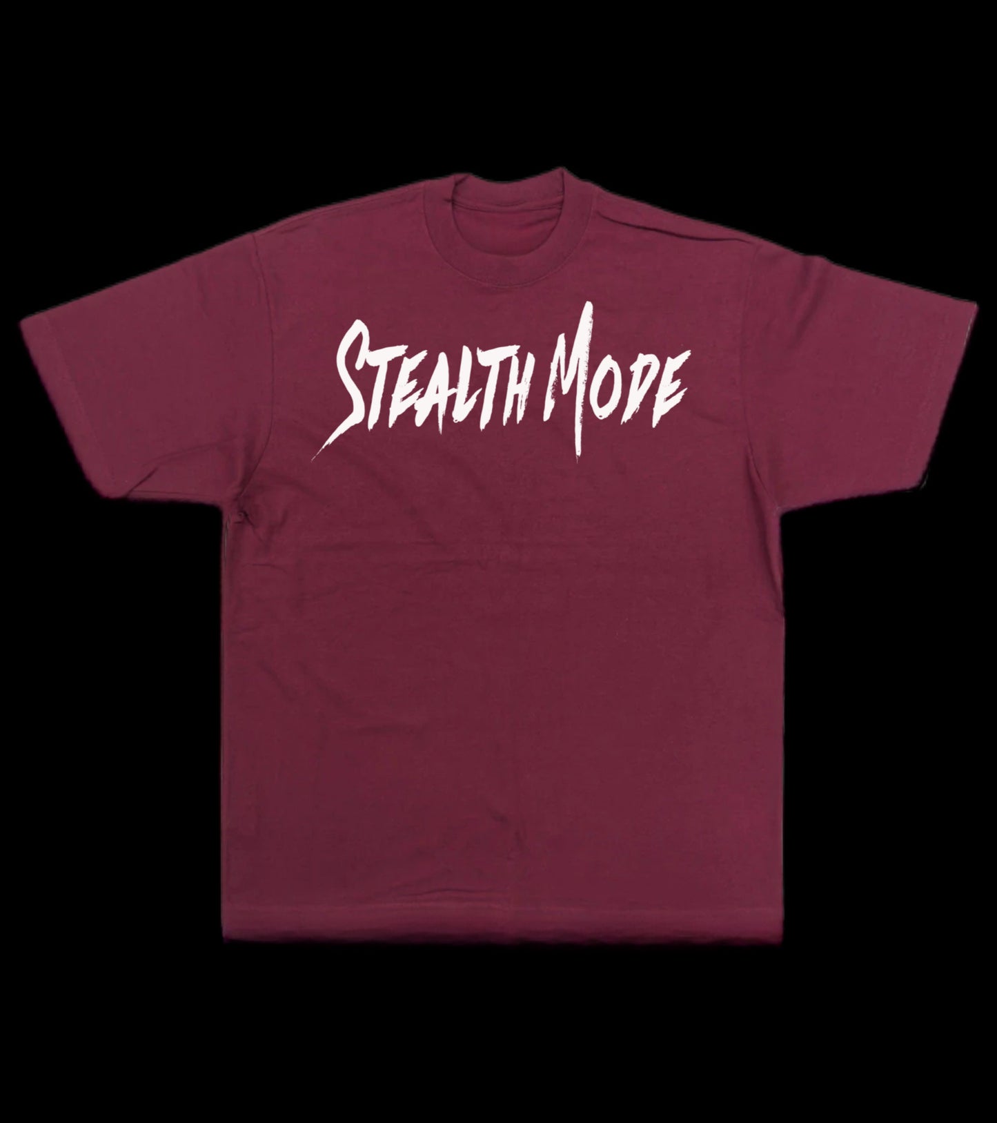 Stealth Modo OG logo white on burgundy