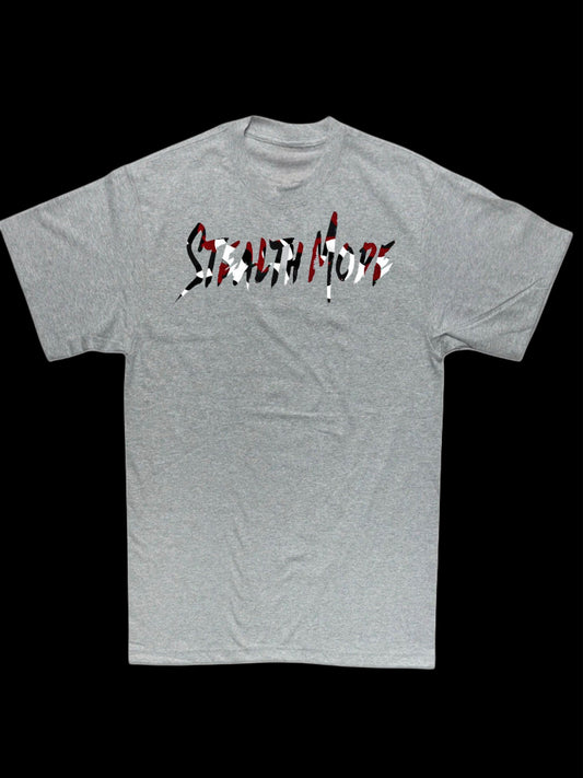 Stealth Mode OG Logo Dark red Camo on grey